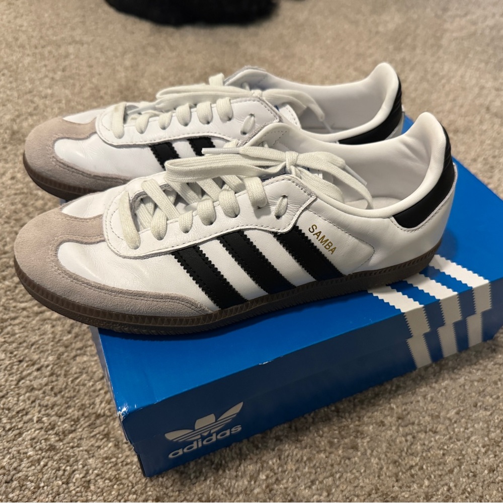 Adidas Samba OG White and Gray Sneakers